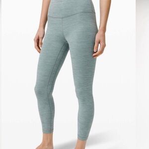 New Balance Heathered Teal Cropped Leggings